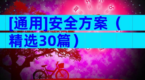 [通用]安全方案（精选30篇）